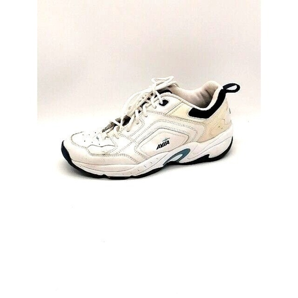 Avia Shoes Womens Sneakers 133 White Blue Lace Up Running Shoe Padded Low Top 8